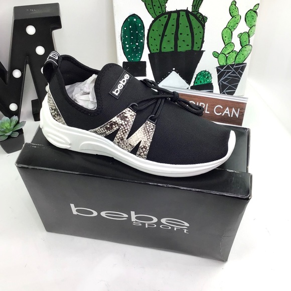 bebe Shoes - LAST 1 Bebe Sport Snake Black Leylan Sneaker 8